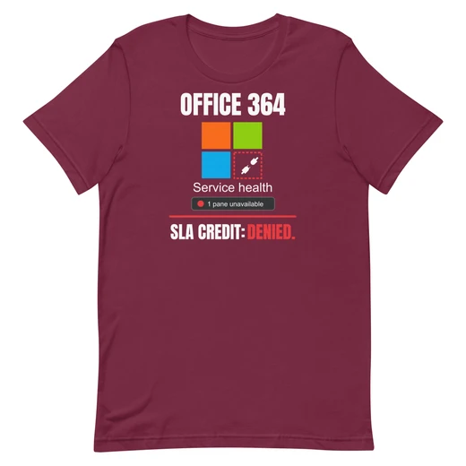 Office 364 — Maroon shirt, front design